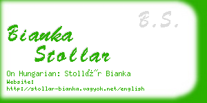 bianka stollar business card